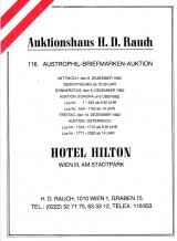 : Auktionshaus H. D. Rauch 116./1982 Austrophil Auktion