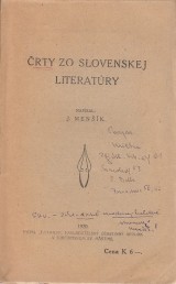 Menšík J.: Črty zo slovenskej literatúry