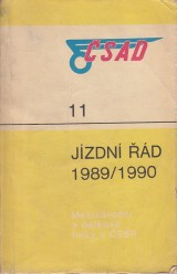 : ČSAD 11.jízdní řád 1989/1990 mezinárodních a dálkových autobusových linek ČSSR