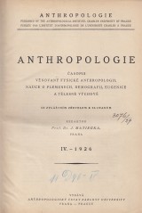 Matiegka J. red.: Anthropologie IV. 1926