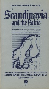 : Bartholomew´s map of Scandinavia and the Baltic 1: 3 000 000