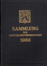 : Sammlung der Gesetze und Verordnungen 1933