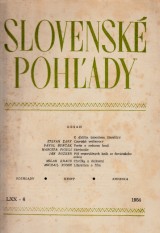Matuška Alexander red.: Slovenské pohľady 1954 č. 6. roč. 70.