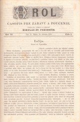 Ferienk Mikul t. red.: Orol asopis pre zbavu a pouenie 1880 . 1.-12. ro. XI.