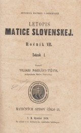 : Letopis Matice slovenskej 1870 ro. II.