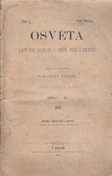 Vlek Vclav red.: Osvta.Listy pro rozhled v umn, vd a politice 1875