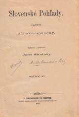 kultty Jozef red.: Slovensk pohady 1895 . 1.-12. ro. XV.