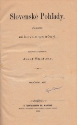 kultty Jozef red.: Slovensk pohady 1899 . 1.-12. ro. XIX.