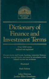 Downes John, Goodman Jordan Elliot: Dictionary of Finance and Investment Terms