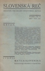 Bartek Henrich red.: Slovensk re 1933 . 2.-3. ro. II.