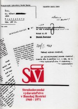 Borguov Jana zost.: Stredoslovensk vydavatestvo v Banskej Bystrici 1960-1971