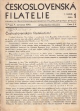 : eskoslovensk filatelie 1945 . 1.-10. ro. 1., 1946 . 1.-24. ro. 2.