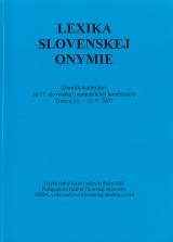 Hladk J.,Valentov I. zost.: Lexika slovenskej onymie