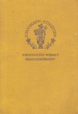 : Krugmann Etiketten Ergnzungsband V. Weinetiketten Wermut