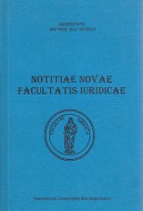 Bea Jozef zost.: Notitiae Novae Universitatis Matthiae Beli Neosolii Iuridicae 2001 ro. V.