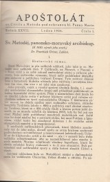 : Apotolt sv.Cyrila a Metodje 1.-12..ro.XXVII.1936