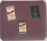 : Olympijsk hry Atlanta 1996 sada 3 odznakov