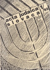 Mean Pavol zost.: Acta Judaica Slovaca 1.