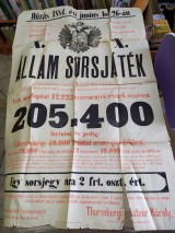 : Allam Sorsjáték 26. junius 1884 plagát výhernej lotérie