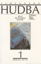 : Slovenská hudba 1991 roč. XVII. Revue pre hudobnú kultúru