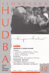 : Slovenská hudba 1998 roč. XXIV. Revue pre hudobnú kultúru