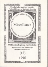 : Miscellanea oddlen rukopis a starch tisk 12 1995