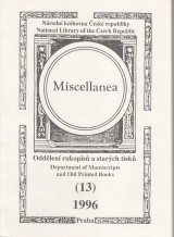 : Miscellanea oddlen rukopis a starch tisk 13 1996