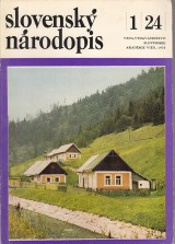 : Slovensk nrodopis . 1. ro. XXIV. 1976