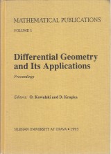 Kowalski O. Krupka D. edt.: Differential Geometry and Its Applications