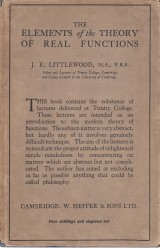 Littlewood J.E.: The Elements of the Theory of Real Functions