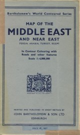 : Map of the Middle East and Near East 1: 4 000 000